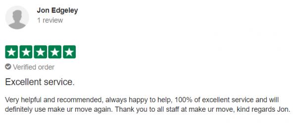 5 Star Tenant Review from John Edgeley